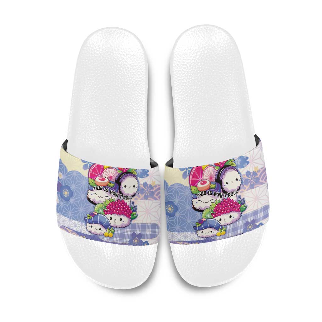 Japanese Kawaii Sushi Slide Sandals Blue Wagara Palaka This Is How I Roll