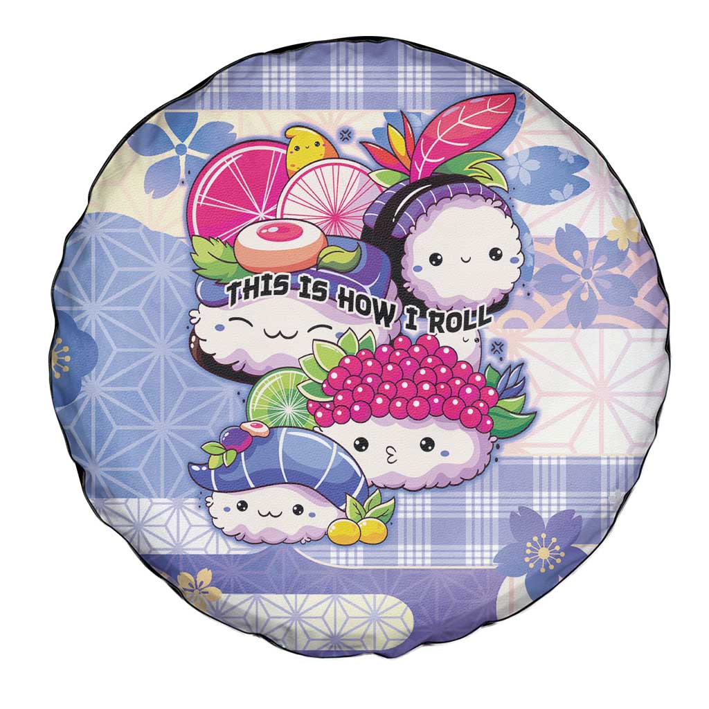 Japanese Kawaii Sushi Spare Tire Cover Blue Wagara Palaka This Is How I Roll