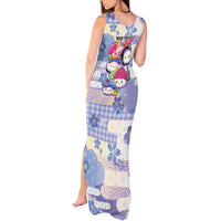 Personalized Japanese Kawaii Sushi Tank Maxi Dress Blue Wagara Palaka This Is How I Roll