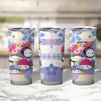 Personalized Japanese Kawaii Sushi Tumbler Cup Blue Wagara Palaka This Is How I Roll LT9 - Polynesian Pride