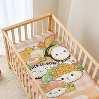 Japanese Kawaii Sushi Baby Bed Cover Peach Wagara Palaka This Is How I Roll LT9 - Polynesian Pride
