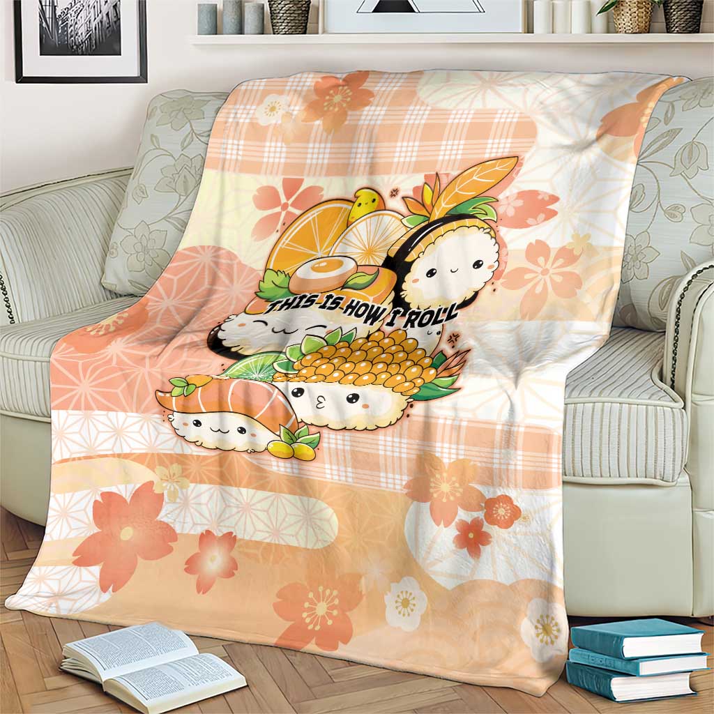 Japanese Kawaii Sushi Blanket Peach Wagara Palaka This Is How I Roll