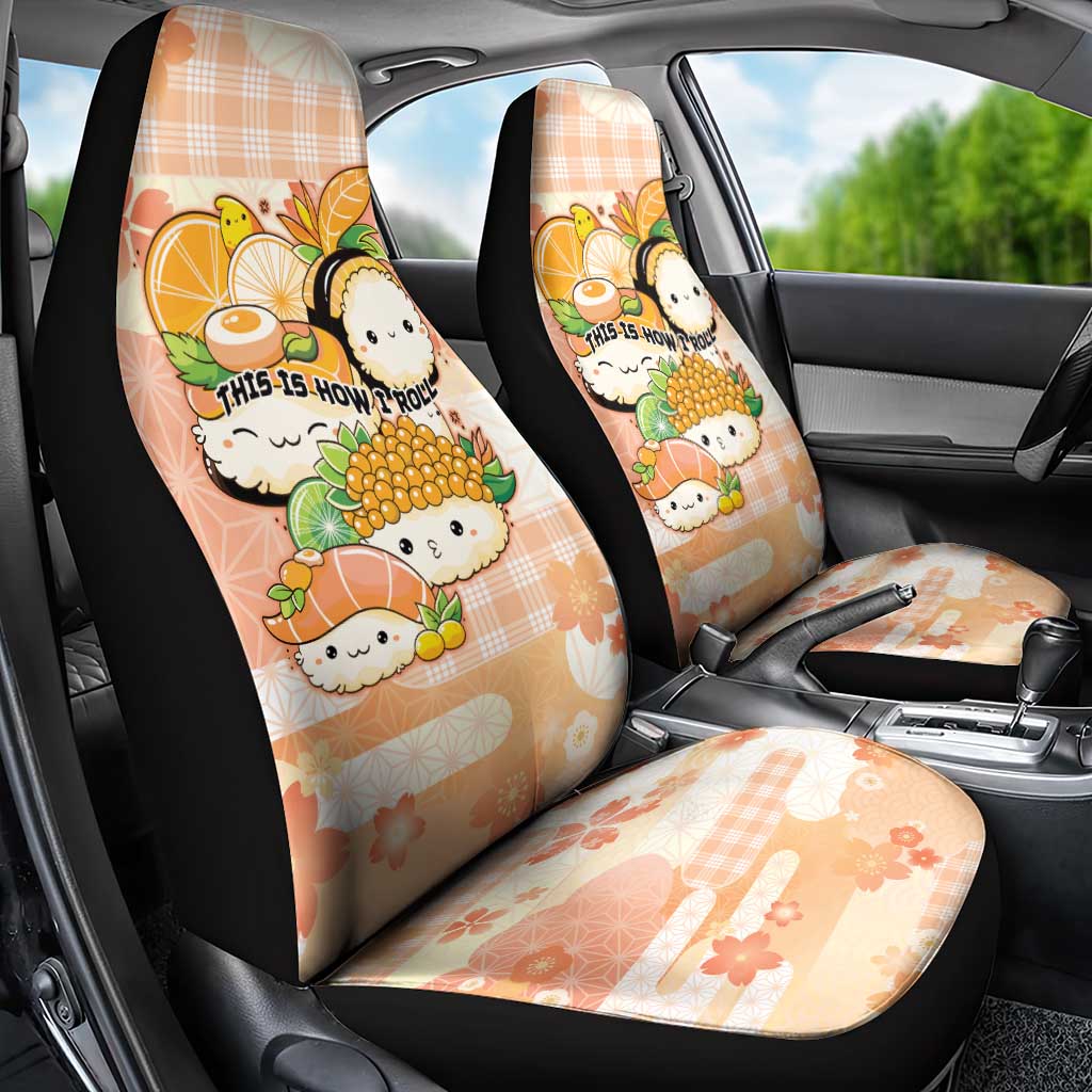 Japanese Kawaii Sushi Car Seat Cover Peach Wagara Palaka This Is How I Roll
