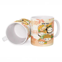 Personalized Japanese Kawaii Sushi Ceramic Mug Peach Wagara Palaka This Is How I Roll
