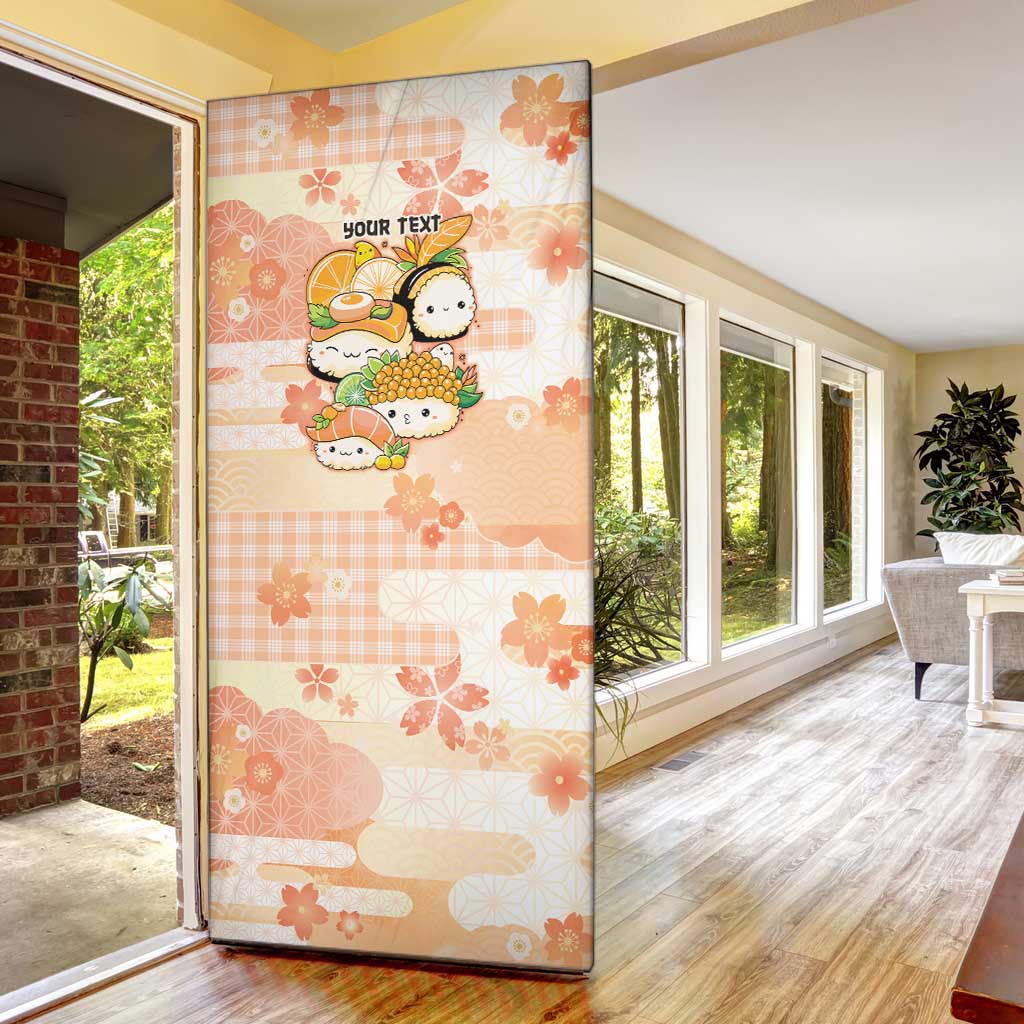 Personalized Japanese Kawaii Sushi Door Cover Peach Wagara Palaka This Is How I Roll