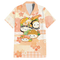 Personalized Japanese Kawaii Sushi Family Matching Off Shoulder Maxi Dress and Hawaiian Shirt Peach Wagara Palaka This Is How I Roll LT9 Dad's Shirt - Short Sleeve Peach - Polynesian Pride