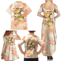 Personalized Japanese Kawaii Sushi Family Matching Summer Maxi Dress and Hawaiian Shirt Peach Wagara Palaka This Is How I Roll LT9 - Polynesian Pride