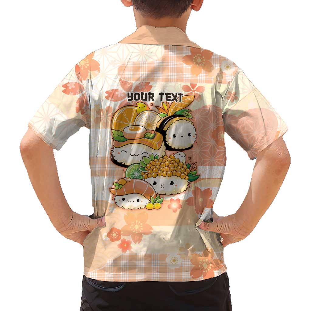 Personalized Japanese Kawaii Sushi Family Matching Tank Maxi Dress and Hawaiian Shirt Peach Wagara Palaka This Is How I Roll LT9 - Polynesian Pride