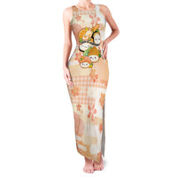 Personalized Japanese Kawaii Sushi Family Matching Tank Maxi Dress and Hawaiian Shirt Peach Wagara Palaka This Is How I Roll LT9 Mom's Dress Peach - Polynesian Pride