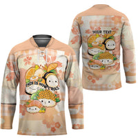 Personalized Japanese Kawaii Sushi Hockey Jersey Peach Wagara Palaka This Is How I Roll