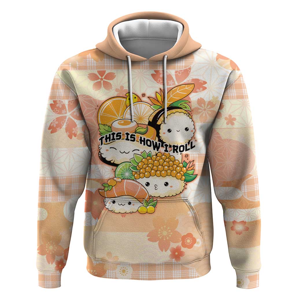 Personalized Japanese Kawaii Sushi Hoodie Peach Wagara Palaka This Is How I Roll