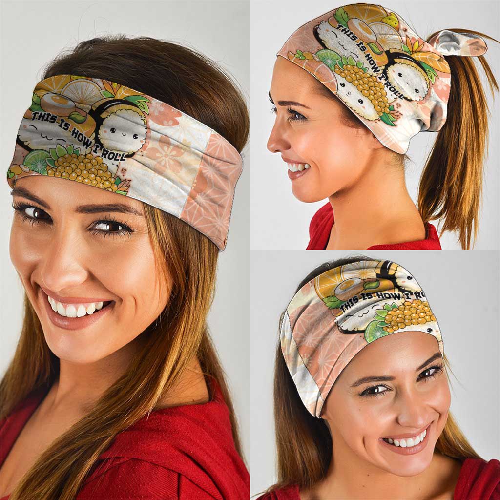 Japanese Kawaii Sushi Neck Gaiter Peach Wagara Palaka This Is How I Roll