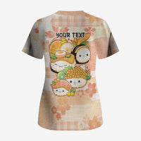Personalized Japanese Kawaii Sushi Scrub Top Peach Wagara Palaka This Is How I Roll