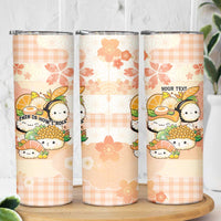 Personalized Japanese Kawaii Sushi Skinny Tumbler Peach Wagara Palaka This Is How I Roll