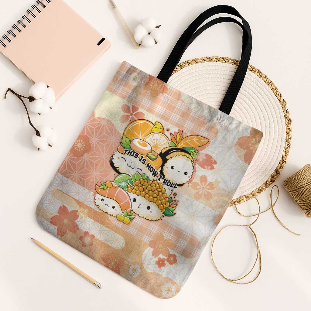 Japanese Kawaii Sushi Tote Bag Peach Wagara Palaka This Is How I Roll