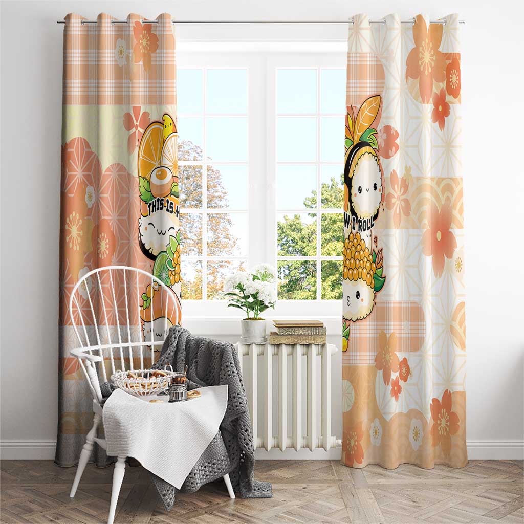 Japanese Kawaii Sushi Window Curtain Peach Wagara Palaka This Is How I Roll
