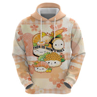Personalized Japanese Kawaii Sushi Zip Hoodie Peach Wagara Palaka This Is How I Roll