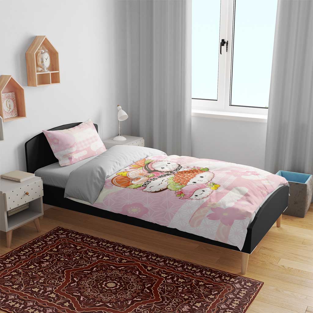 Japanese Kawaii Sushi Bedding Set Pink Wagara Palaka This Is How I Roll