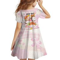 Personalized Japanese Kawaii Sushi Family Matching Long Sleeve Bodycon Dress and Hawaiian Shirt Pink Wagara Palaka This Is How I Roll LT9 - Polynesian Pride