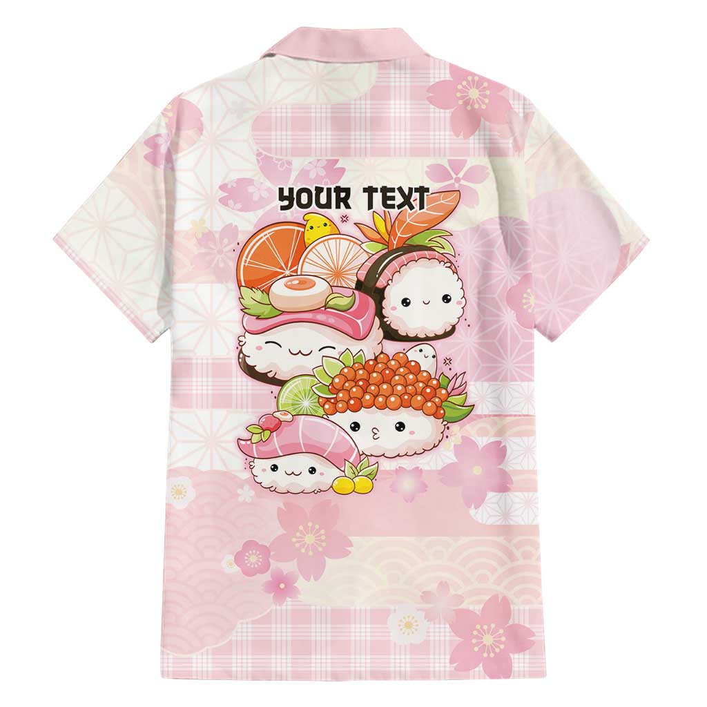 Personalized Japanese Kawaii Sushi Family Matching Off The Shoulder Long Sleeve Dress and Hawaiian Shirt Pink Wagara Palaka This Is How I Roll LT9 - Polynesian Pride