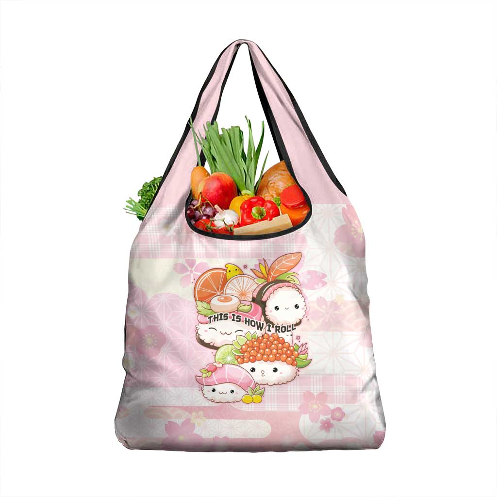 Japanese Kawaii Sushi Grocery Bag Pink Wagara Palaka This Is How I Roll