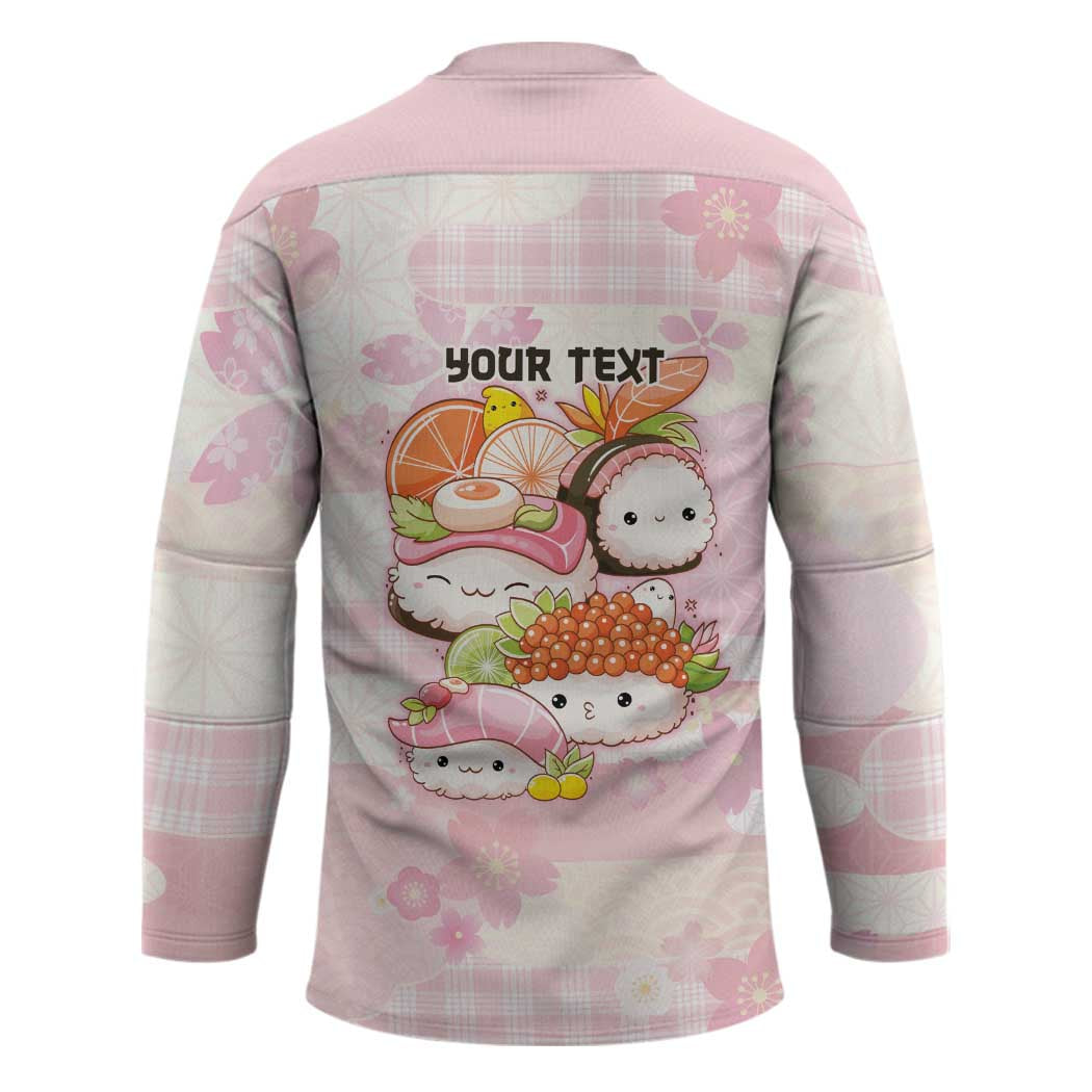 Personalized Japanese Kawaii Sushi Hockey Jersey Pink Wagara Palaka This Is How I Roll
