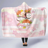 Japanese Kawaii Sushi Hooded Blanket Pink Wagara Palaka This Is How I Roll