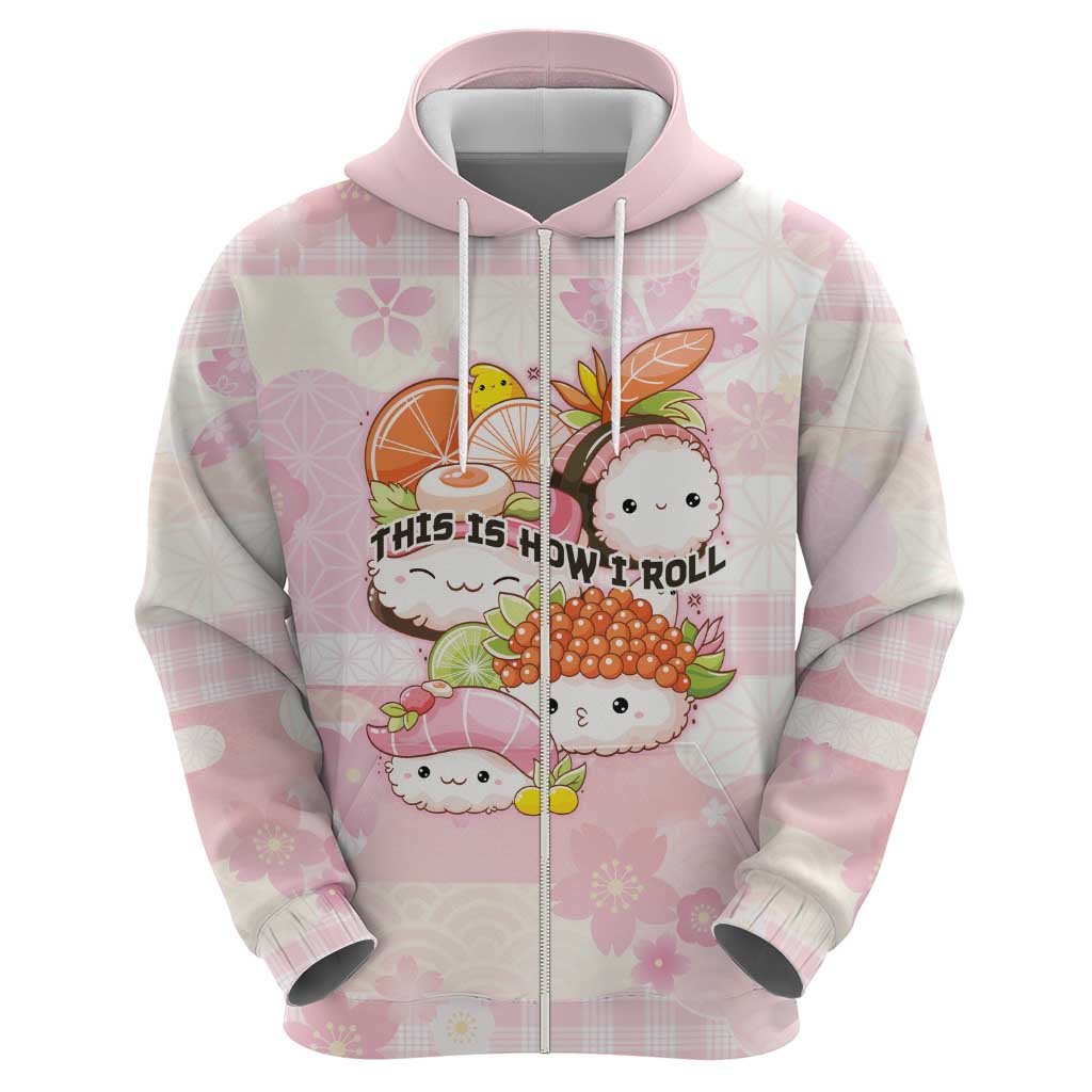 Personalized Japanese Kawaii Sushi Hoodie Pink Wagara Palaka This Is How I Roll