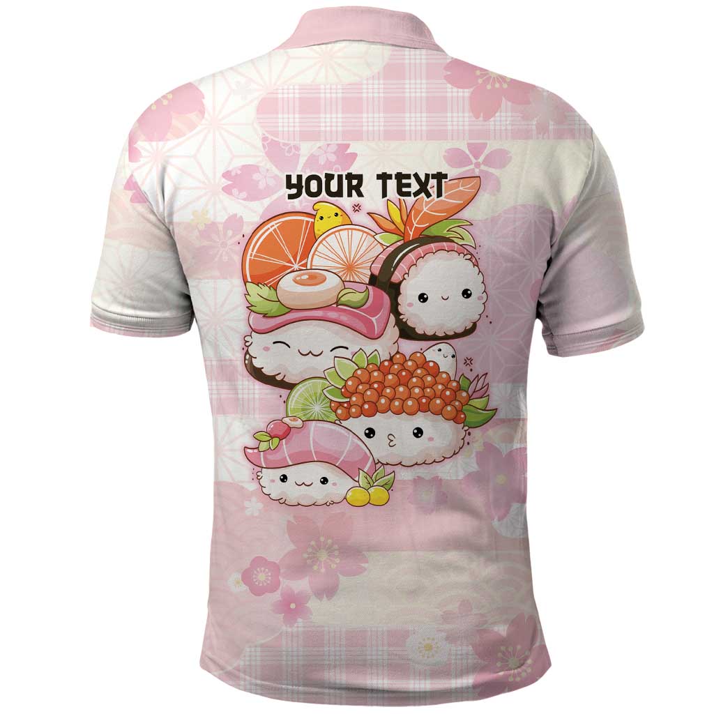 Personalized Japanese Kawaii Sushi Polo Shirt Pink Wagara Palaka This Is How I Roll