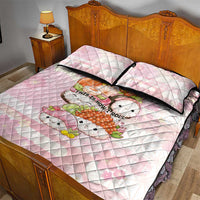 Japanese Kawaii Sushi Quilt Bed Set Pink Wagara Palaka This Is How I Roll