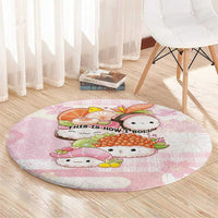 Japanese Kawaii Sushi Round Carpet Pink Wagara Palaka This Is How I Roll