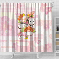 Japanese Kawaii Sushi Shower Curtain Pink Wagara Palaka This Is How I Roll