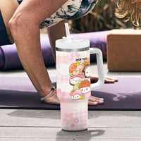 Personalized Japanese Kawaii Sushi Tumbler With Handle Pink Wagara Palaka This Is How I Roll