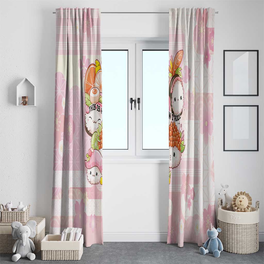 Japanese Kawaii Sushi Window Curtain Pink Wagara Palaka This Is How I Roll