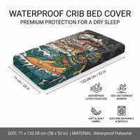 Japanese Koi Fish Ramen Baby Bed Cover Tiki Surfing Wagara Hibiscus Pattern LT9 - Polynesian Pride