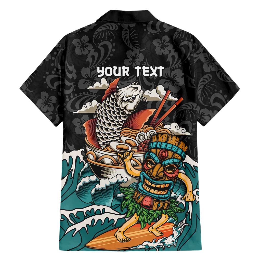 Personalized Japanese Koi Fish Ramen Family Matching Short Sleeve Bodycon Dress and Hawaiian Shirt Tiki Surfing Wagara Hibiscus Pattern LT9 - Polynesian Pride