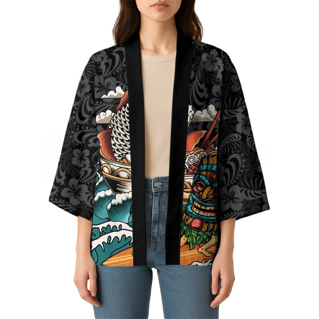 Personalized Japanese Koi Fish Ramen Kimono Tiki Surfing Wagara Hibiscus Pattern