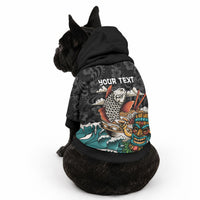 Personalized Japanese Koi Fish Ramen Pet Hoodie Tiki Surfing Wagara Hibiscus Pattern LT9 - Polynesian Pride
