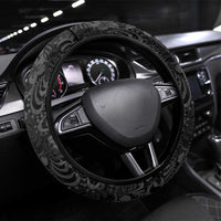 Japanese Koi Fish Ramen Steering Wheel Cover Tiki Surfing Wagara Hibiscus Pattern