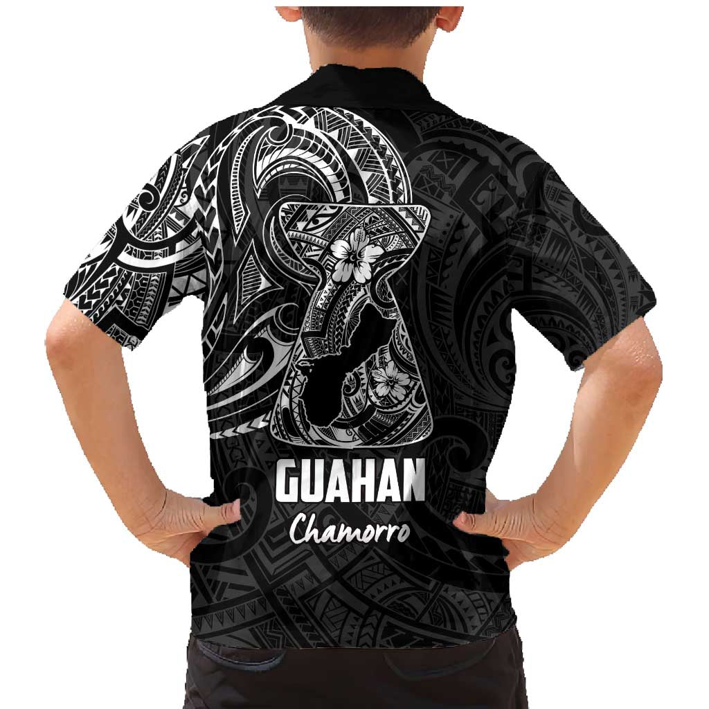 Black Guam Latte Stone Tribal Tattoo Family Matching Mermaid Dress and Hawaiian Shirt Hafa Adai Six 7 One LT9 - Polynesian Pride
