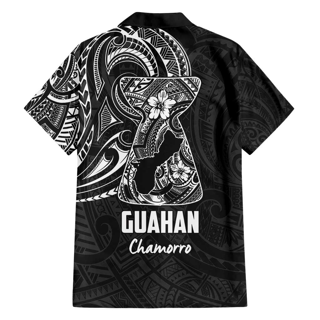 Black Guam Latte Stone Tribal Tattoo Family Matching Puletasi and Hawaiian Shirt Hafa Adai Six 7 One