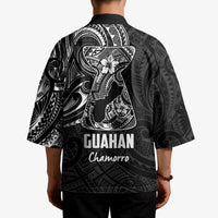 Black Guam Latte Stone Tribal Tattoo Kimono Hafa Adai Six 7 One - Polynesian Pride