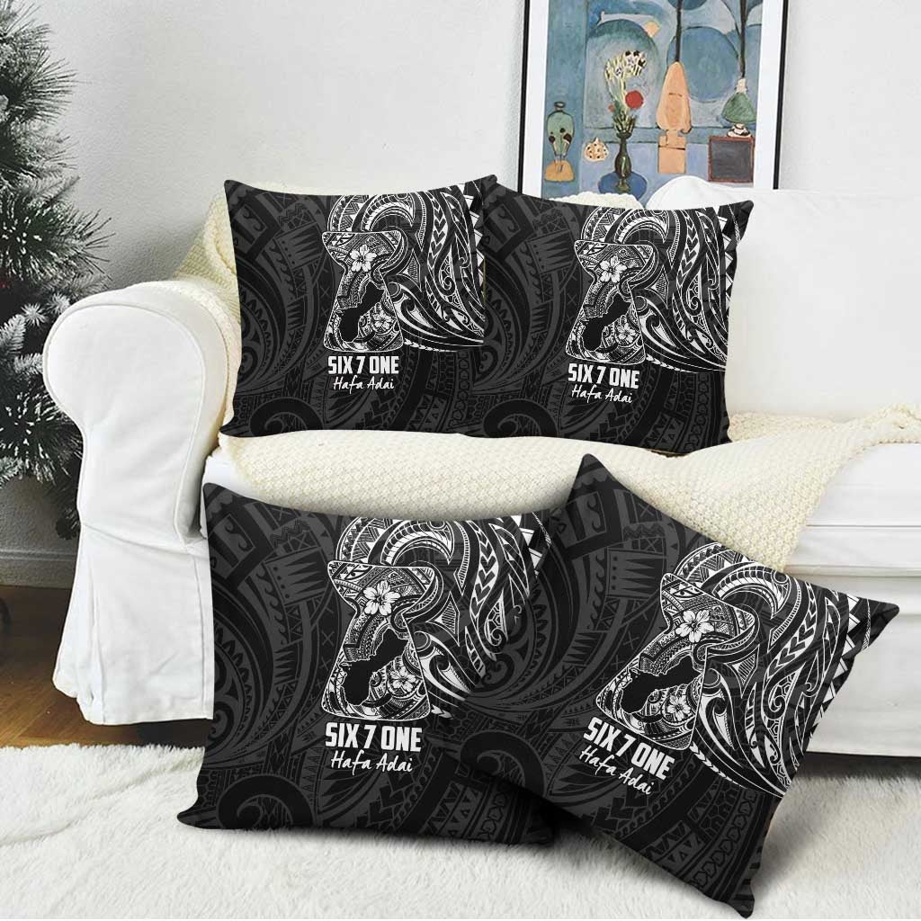 Black Guam Latte Stone Tribal Tattoo Pillow Cover Hafa Adai Six 7 One LT9 - Polynesian Pride