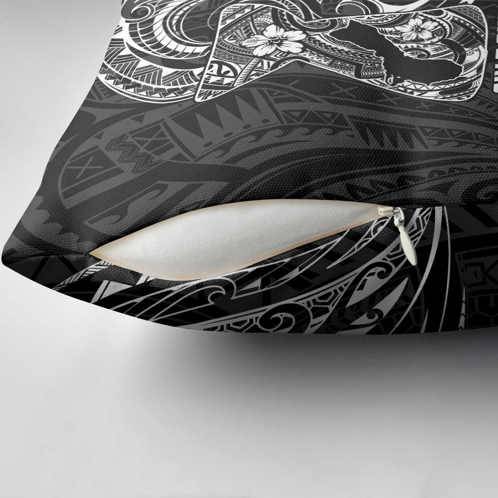 Black Guam Latte Stone Tribal Tattoo Pillow Cover Hafa Adai Six 7 One LT9 - Polynesian Pride