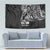 Black Guam Latte Stone Tribal Tattoo Tapestry Hafa Adai Six 7 One