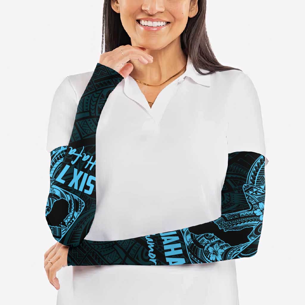 Blue Guam Latte Stone Tribal Tattoo Arm Sleeves Hafa Adai Six 7 One - Polynesian Pride