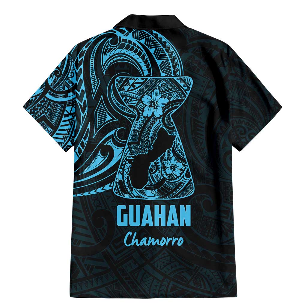 Blue Guam Latte Stone Tribal Tattoo Family Matching Mermaid Dress and Hawaiian Shirt Hafa Adai Six 7 One LT9 - Polynesian Pride