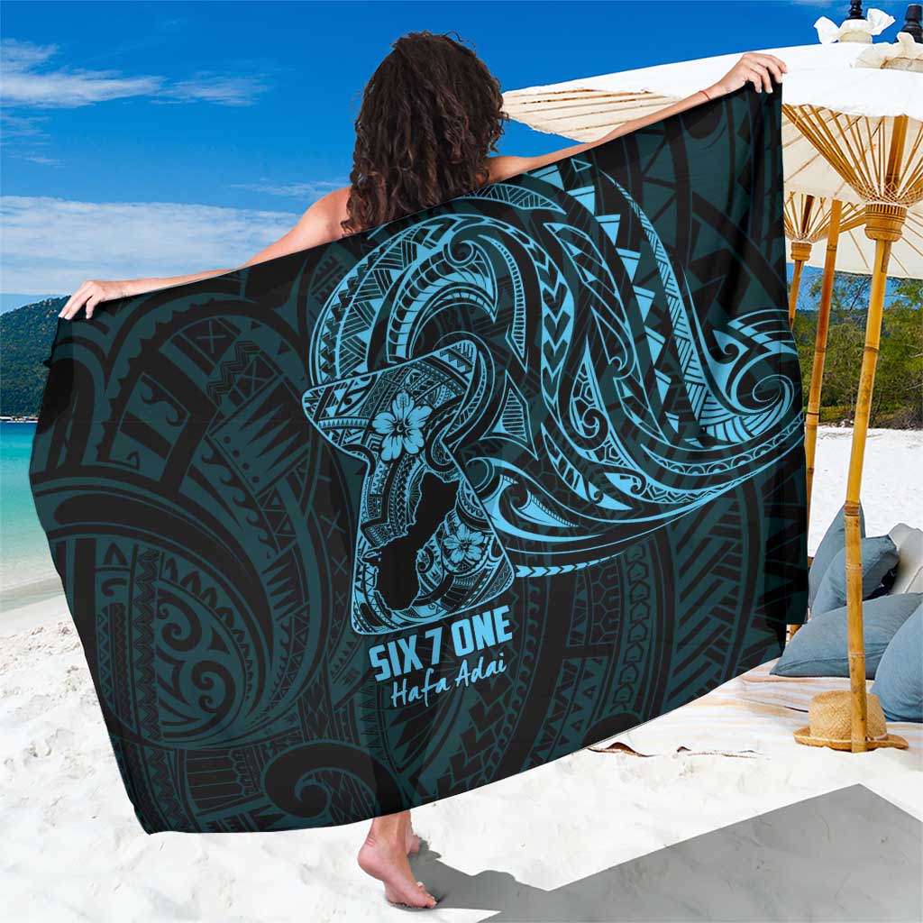 Blue Guam Latte Stone Tribal Tattoo Sarong Hafa Adai Six 7 One