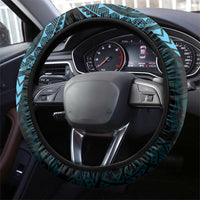 Blue Guam Latte Stone Tribal Tattoo Steering Wheel Cover Hafa Adai Six 7 One LT9 - Polynesian Pride