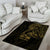 Gold Guam Latte Stone Tribal Tattoo Area Rug Hafa Adai Six 7 One